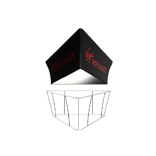 Fabric hanging sign with printed graphic with zipper